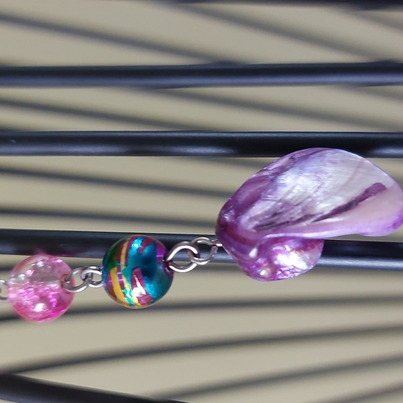 FREE with Bundle, Purple beads and mother of pearl necklace 💜 - Picture 4 of 4